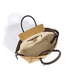 Genuine Suede Leather Winged Tote bag Top Handle Handbag 4