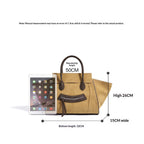 Genuine Suede Leather Winged Tote bag Top Handle Handbag 5