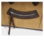 Genuine Suede Leather Winged Tote bag Top Handle Handbag 7
