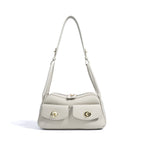 genuine leather Baguette Shoulder Bag 2