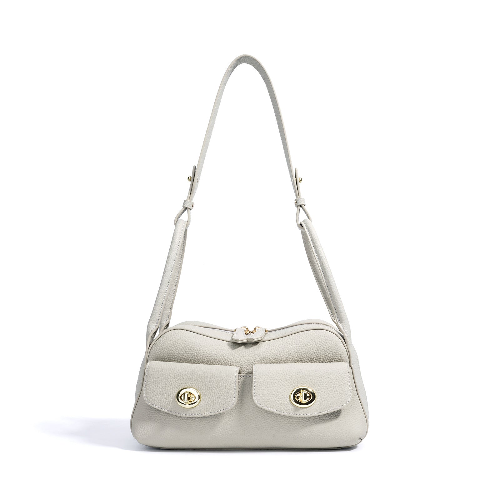 genuine leather Baguette Shoulder Bag 2