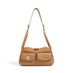 genuine leather Baguette Shoulder Bag 4