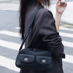 genuine leather Baguette Shoulder Bag 6
