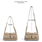 genuine leather Baguette Shoulder Bag 9
