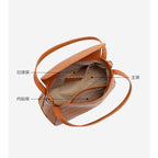 Genuine Leather Crossbody Mini Bag Bronze Color