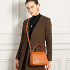 Genuine Leather Crossbody Bronze Color